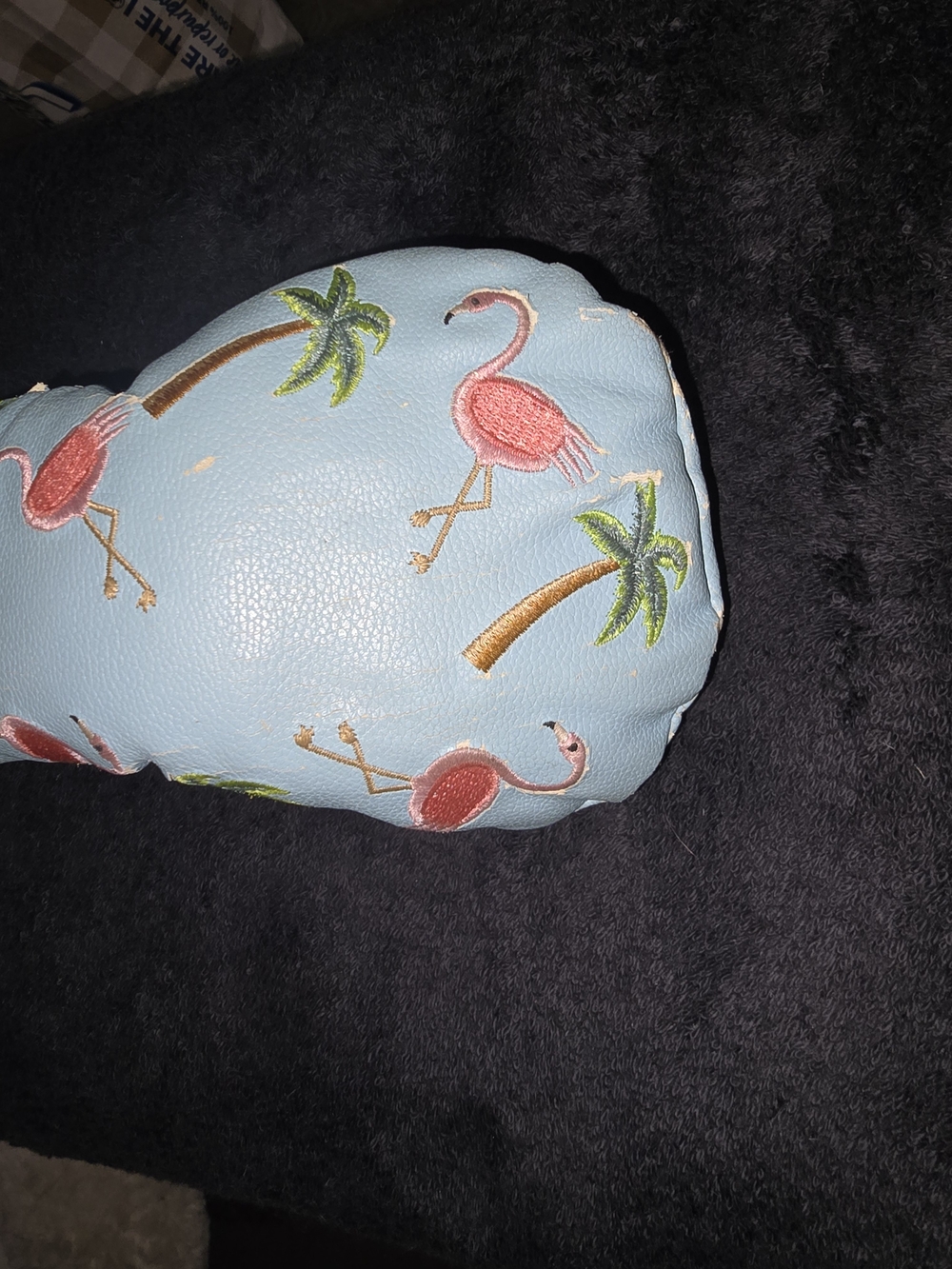 Pins & Aces Light Blue Flamingo Embroidered Headcover - Picture 3 of 5